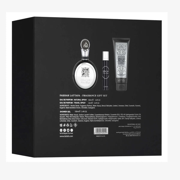 LATTAFA FAKHAR MAN 3 PCS GIFTSET WITH 100ML EDP + 12ML TRAVEL