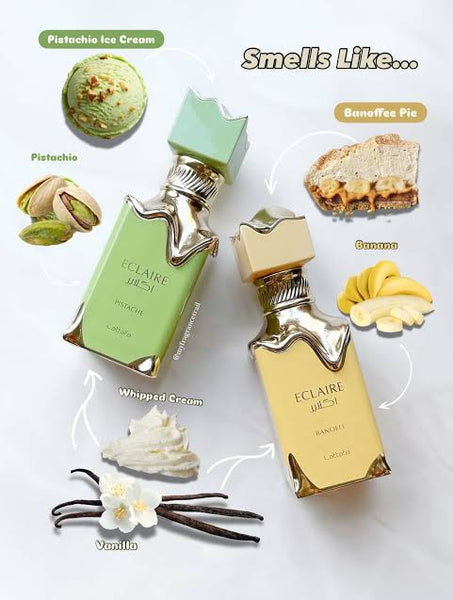 COMBO LATTAFA ECLAIRE BANOFFI + PISTACHE EDP 100ML (3.4 OZ) By