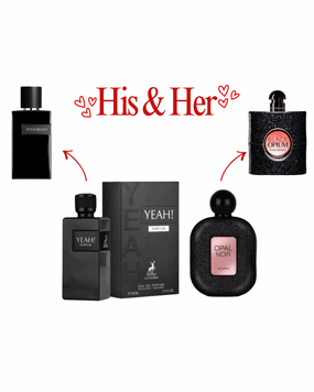 HIS & HERS Yeah Parfum Men & Opal Noir women 100ML (3.4 OZ) | By MAISON ALHAMBRA & VURV Long-Lasting · Luxurious · Enchanting Scents (ELEGANCE BUNDLE)