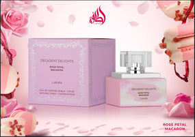DECADENT DELIGHTS ROSE PETAL MACARON WOMEN EDP - 50ML 1.7OZ BY LATTAFA