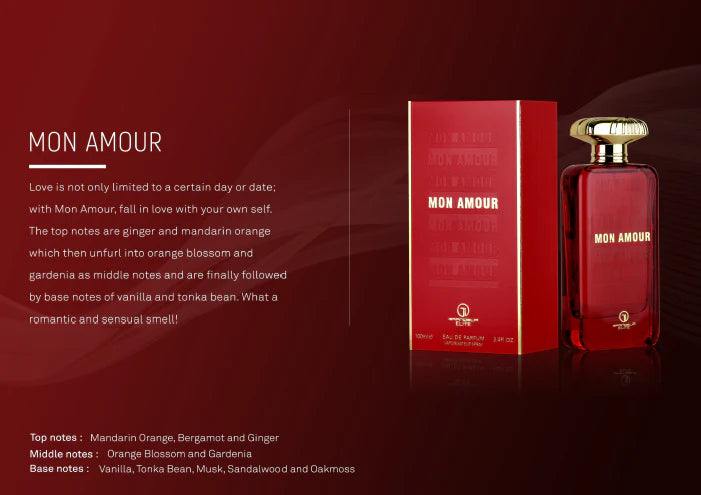 ELITE MON AMOUR WOMEN EDP - 100 ML (3.4oz) BY GRANDEUR