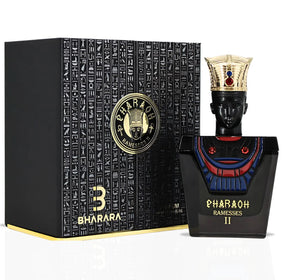 Pharaoh Ramsés II Eau De Parfum Spray 100ML (3.4 OZ) de BHARARA | Audaz, picante y profundamente ahumado con un acabado lujoso de oud, cuero y vainilla.
