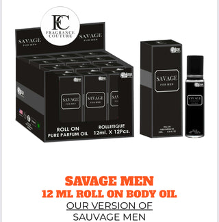 1 PIECE SAVAGE MEN 12Ml Roll On Body Oil