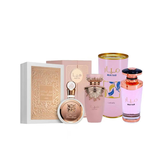 FAKHAR, HAYA , MAYAR WOMEN LATTAFA (3.4oz) 100 ML Gift Set