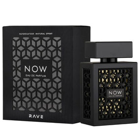 RAVE NOW UNISEX BLACK 3.4 OZ. EDP - 100ML BY LATTAFA
