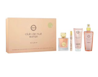 Set Armaf Club de Nuit 4 PCS (3.6 oz EDP + BL + BM + Mini ) For Women