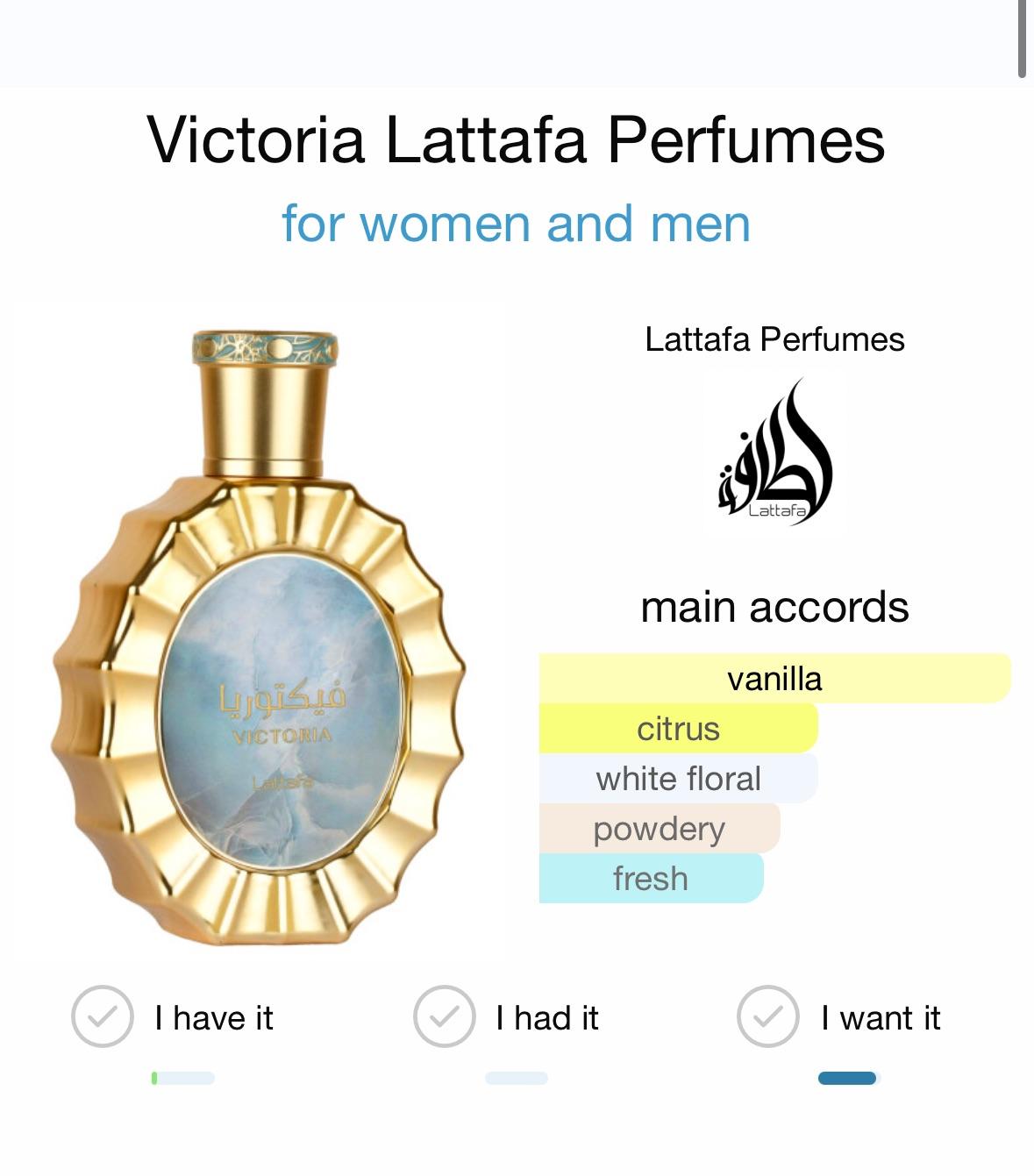 香水(女性用) Lattafa Victoria Amazon.com : Lattafa Victoria for Unisex - 3.4 oz EDP Spray