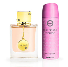 Club De Nuit Women EDP Spray 105ML (3.6 OZ) & Perfumed Body Spray 200ML (6.8 OZ) By Armaf | Exquisite Fragrance For Women (MADEMOISELLE BUNDLE)