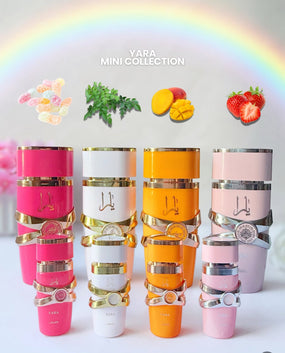 MINI 5ML YARA MY COLLECTION YARA, MOI, TOUS & CANDY EAU DE PARFUM 4 PCS X 5ML FOR WOMEN