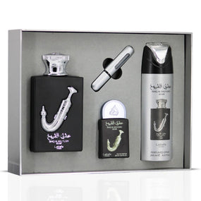 GIFT SET ISHQ AL SHUYUKH SILVER - 3 Piece Eau De Parfum Gift Set BY LATTAFA PRIDE