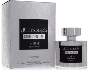 HOMBRES PLATINO CONFIDENCIAL 3.4 OZ. EDP ​​de LATTAFA
