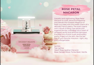 DECADENT DELIGHTS ROSE PETAL MACARON WOMEN EDP - 50ML 1.7OZ BY LATTAFA