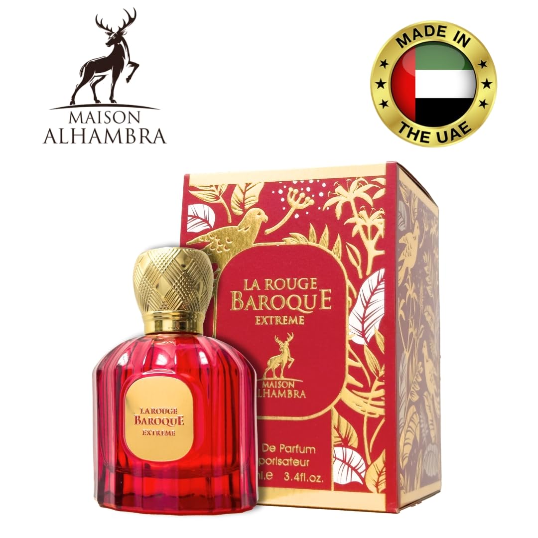 BAROQUE ROUGE EXTREME Unisex EDP - 100Ml (3.40z) By MAISON ALHAMBRA