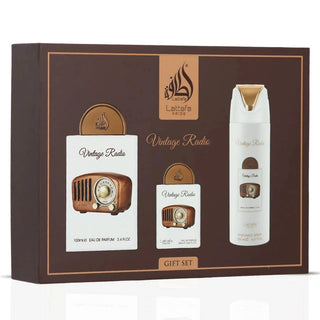 GIFT SET VINTAGE RADIO - 3 Piece Eau De Parfum Gift Set BY LATTAFA PRIDE