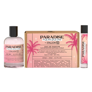 SET PARADISE BY STALLION 53 WOMEN (2pc) EDP SP - 100ml (3.4oz) & 20ml (0.68oz) By Emper