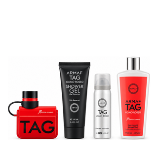 GIFT SET TAG HIM UOMO ROSSO  Men EDP - 4PCS By Armaf