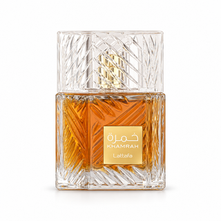 KHAMRA UNISEX EDP - 100MI (3.40z) By Lattafa — packshot frontal blanco