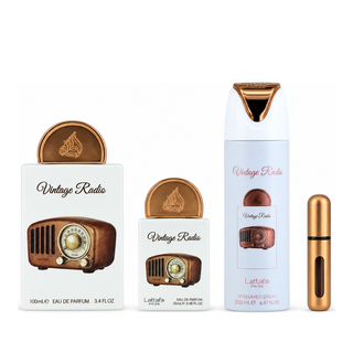 GIFT SET VINTAGE RADIO - 3 Piece Eau De Parfum Gift Set BY LATTAFA PRIDE
