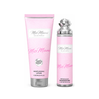 MISS MIAMI FRAGRANCE MIST + LOTION GIFT SET 2 IN 1 - 100ML (3.40z) BY MILESTONE