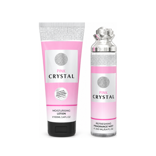 PINK CRYSTAL FRAGRANCE MIST + LOTION GIFT SET 2 IN 1 - 100ML (3.40z) BY MILESTONE