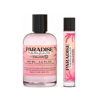 SET PARADISE BY STALLION 53 WOMEN (2pc) EDP SP - 100ml (3.4oz) & 20ml (0.68oz) By Emper